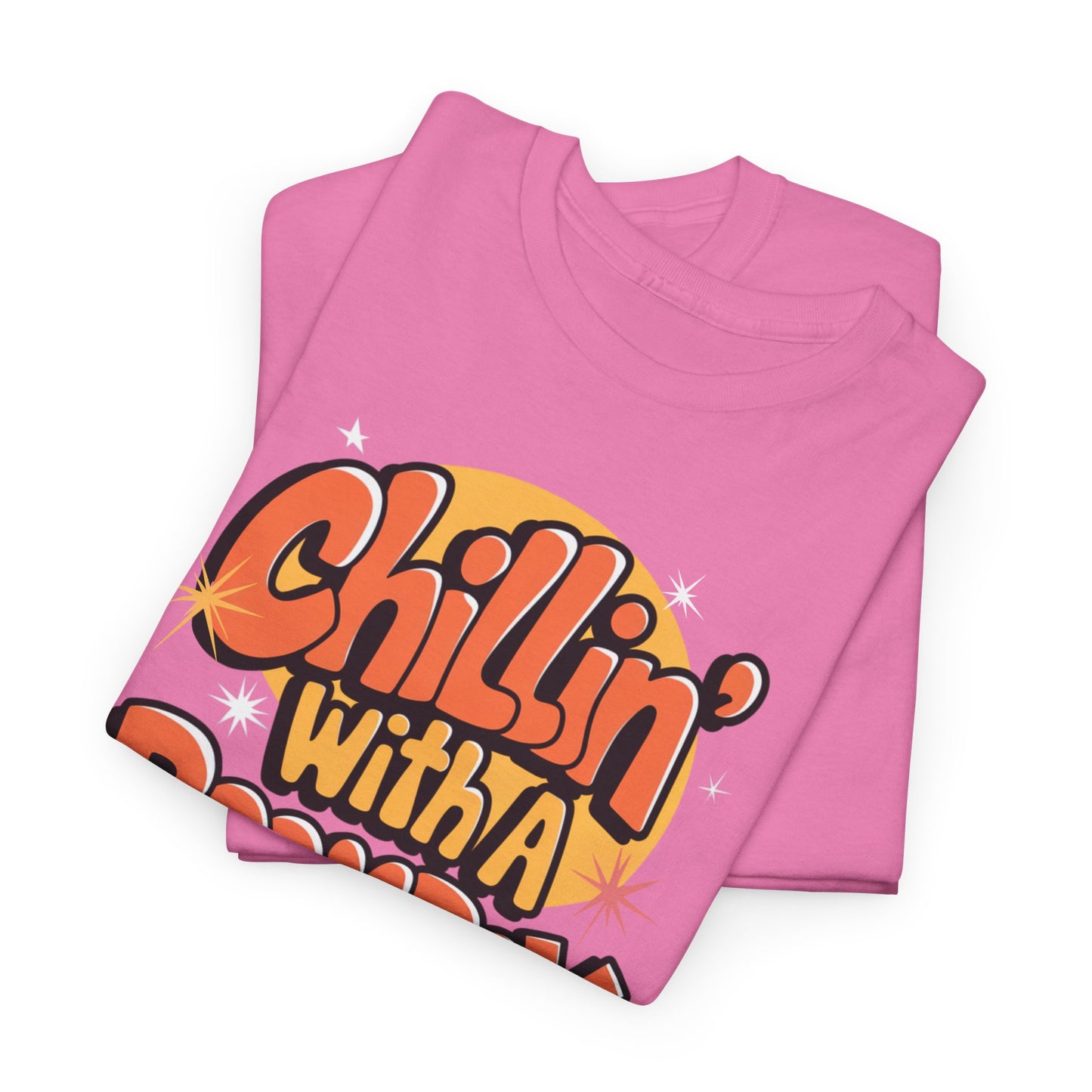 Chillin' With A Boombox Unisex Heavy Cotton Tee – Retro Vibe Music T-Shirt