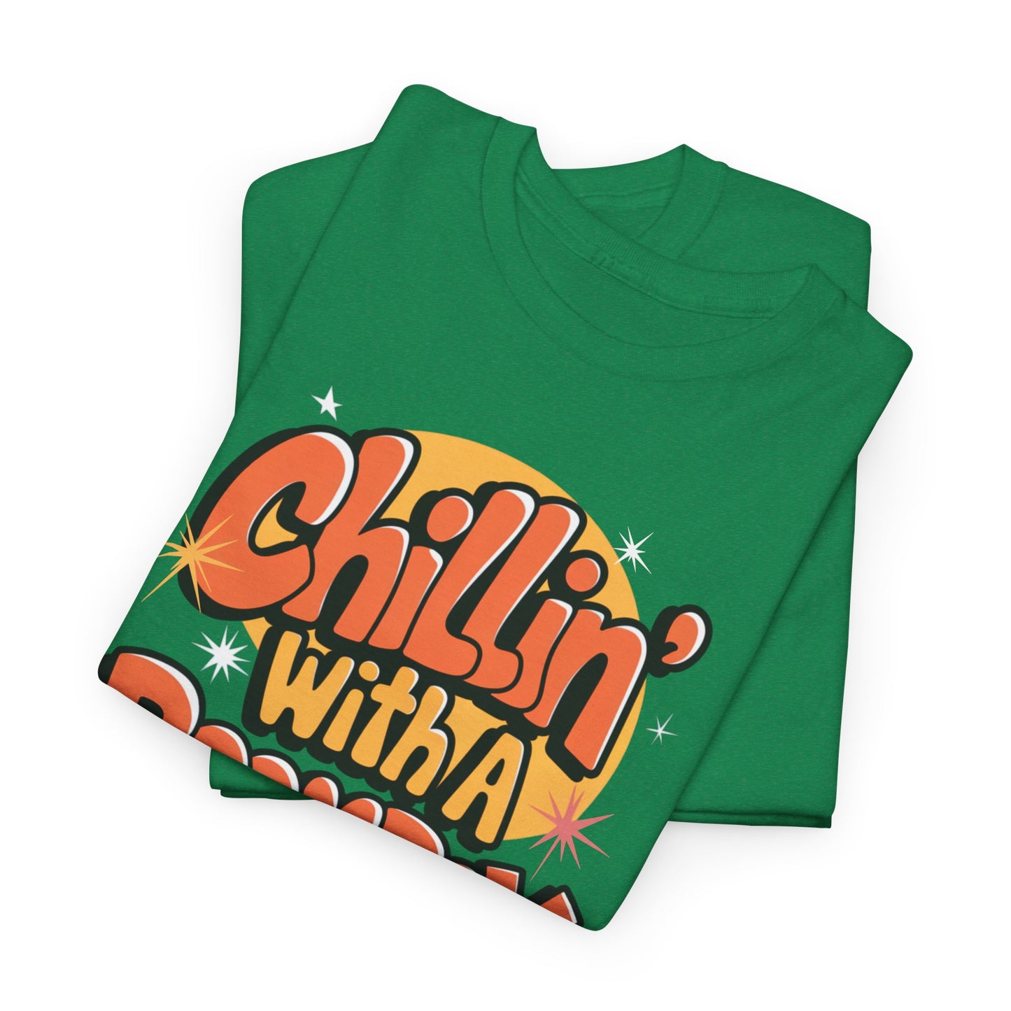 Chillin' With A Boombox Unisex Heavy Cotton Tee – Retro Vibe Music T-Shirt