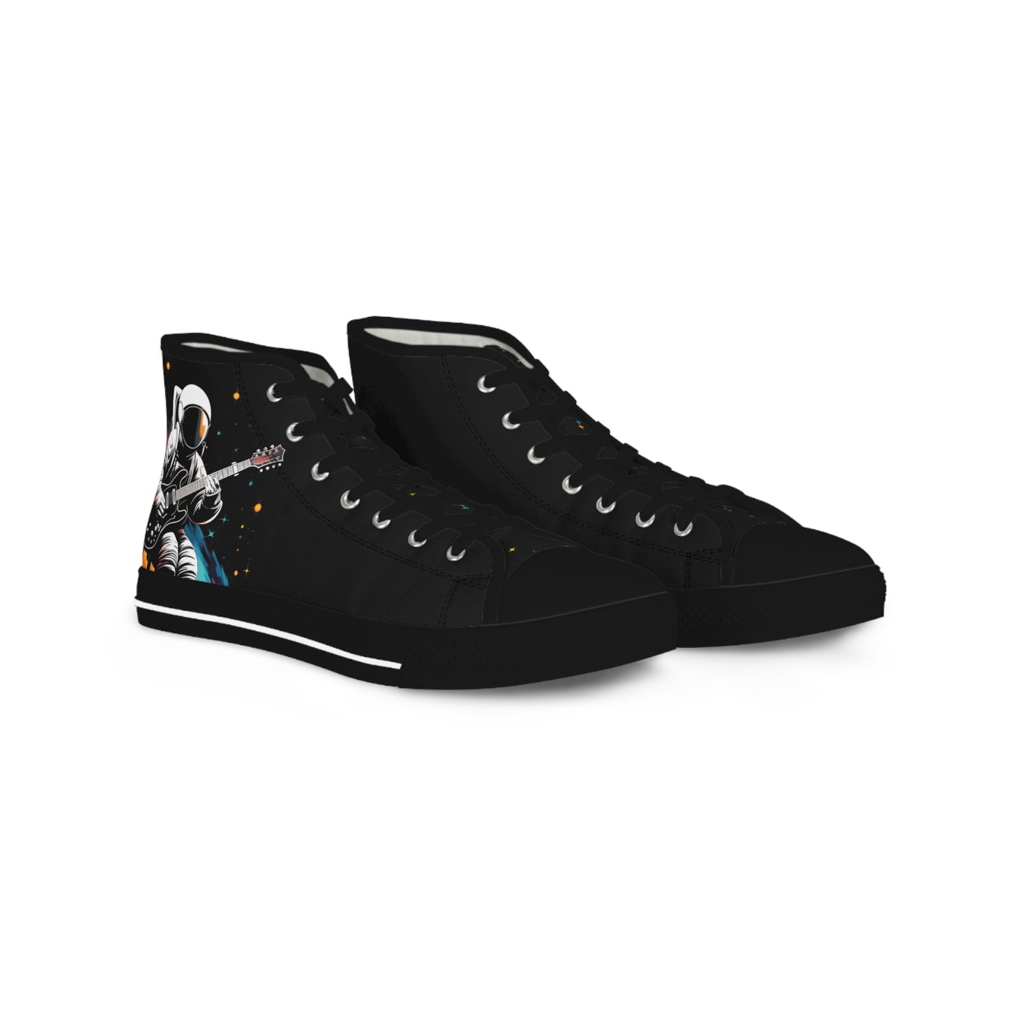 Astronaut Guitar Men's High Top Sneakers