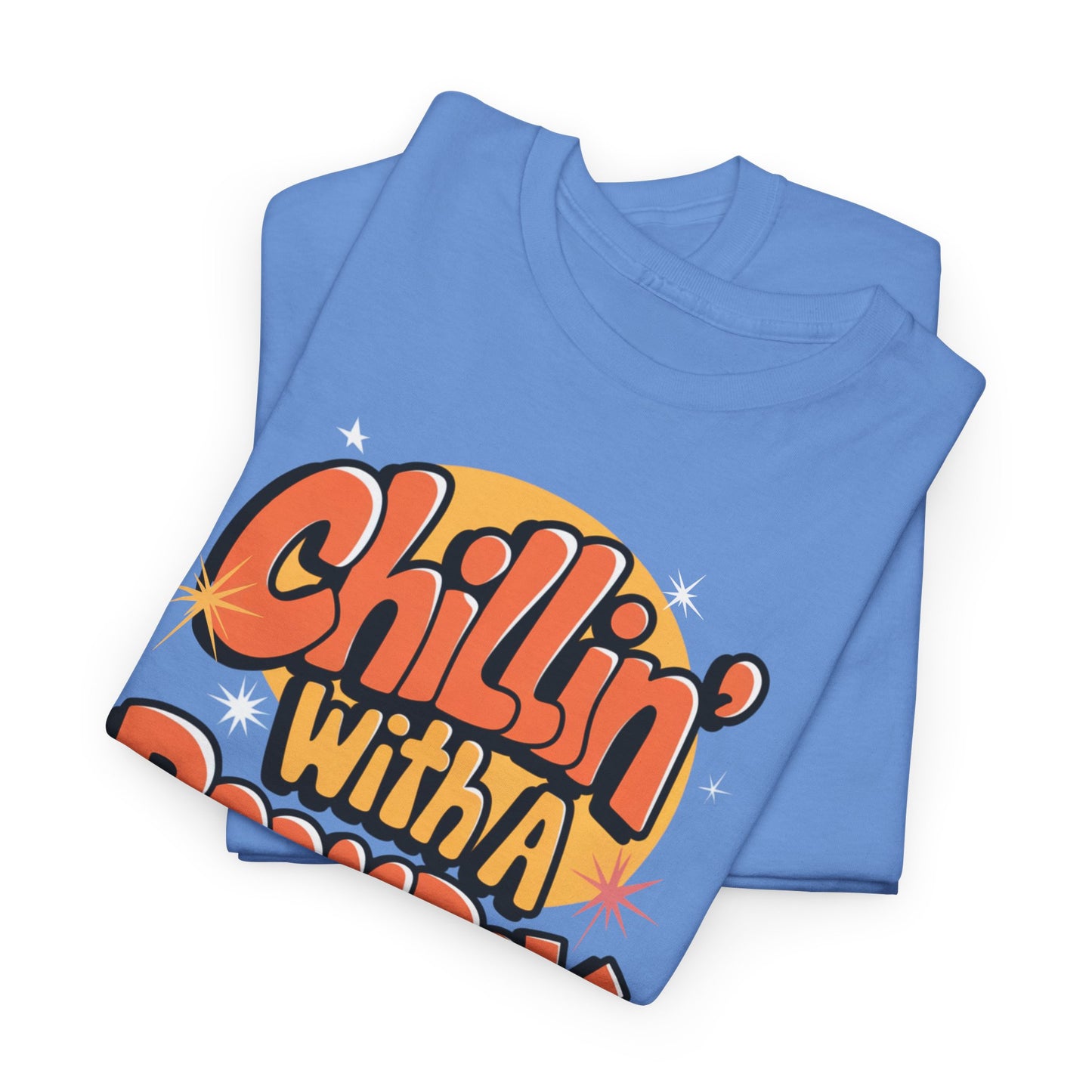 Chillin' With A Boombox Unisex Heavy Cotton Tee – Retro Vibe Music T-Shirt