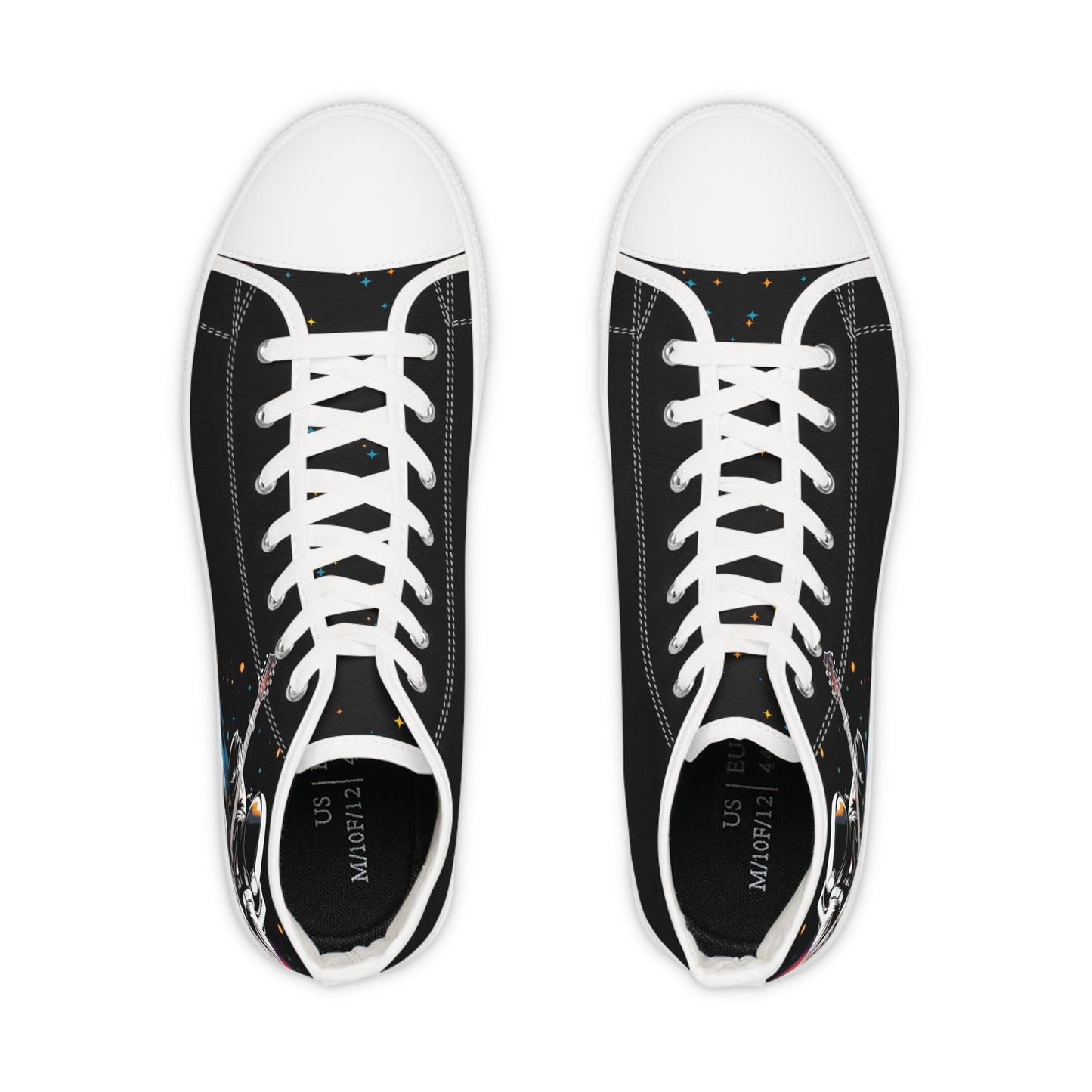 Astronaut Guitar Men's High Top Sneakers