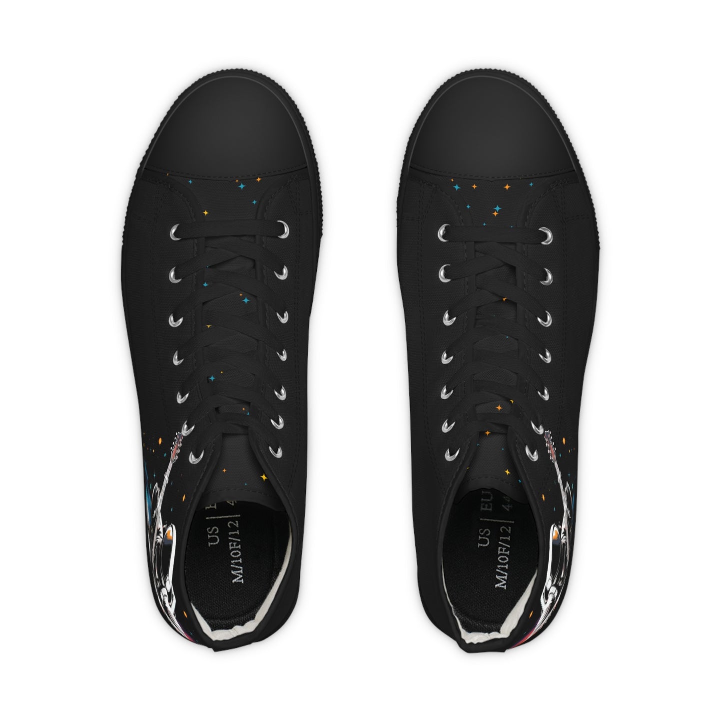 Astronaut Guitar Men's High Top Sneakers