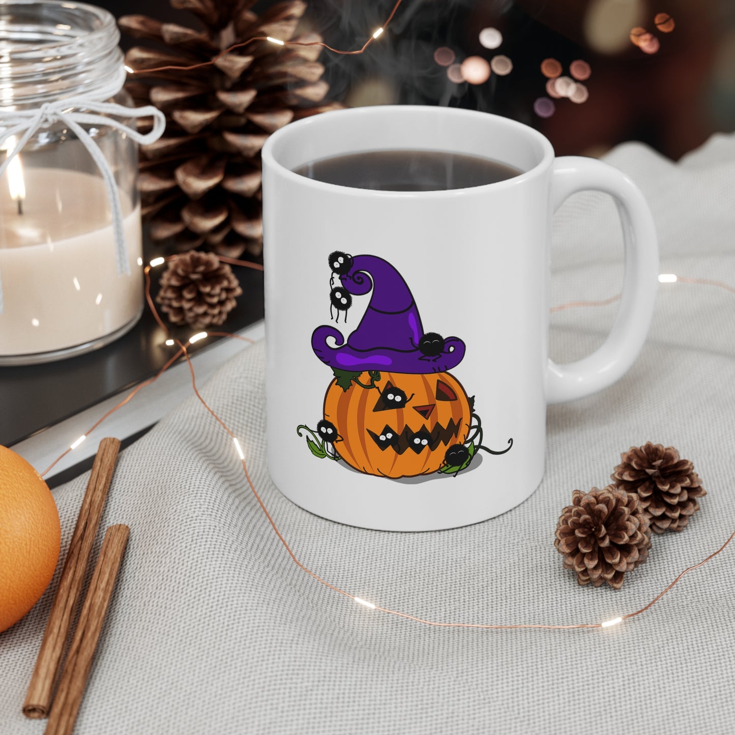 Soot Sprite Halloween - My Neighbor Totoro - Spirited Away - Studio Ghibli - Ceramic Mug 11oz