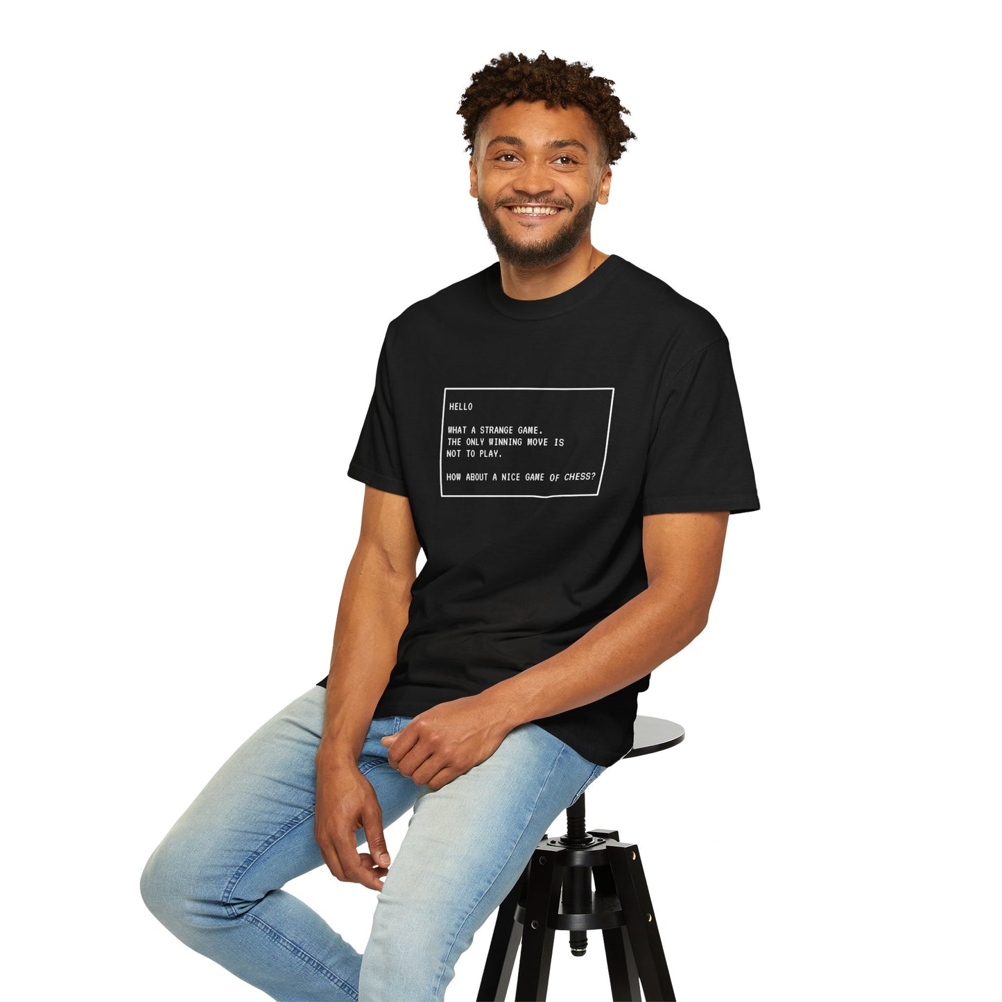 War Games Quote Unisex Garment-Dyed T-Shirt - Thought-Provoking Graphic Tee