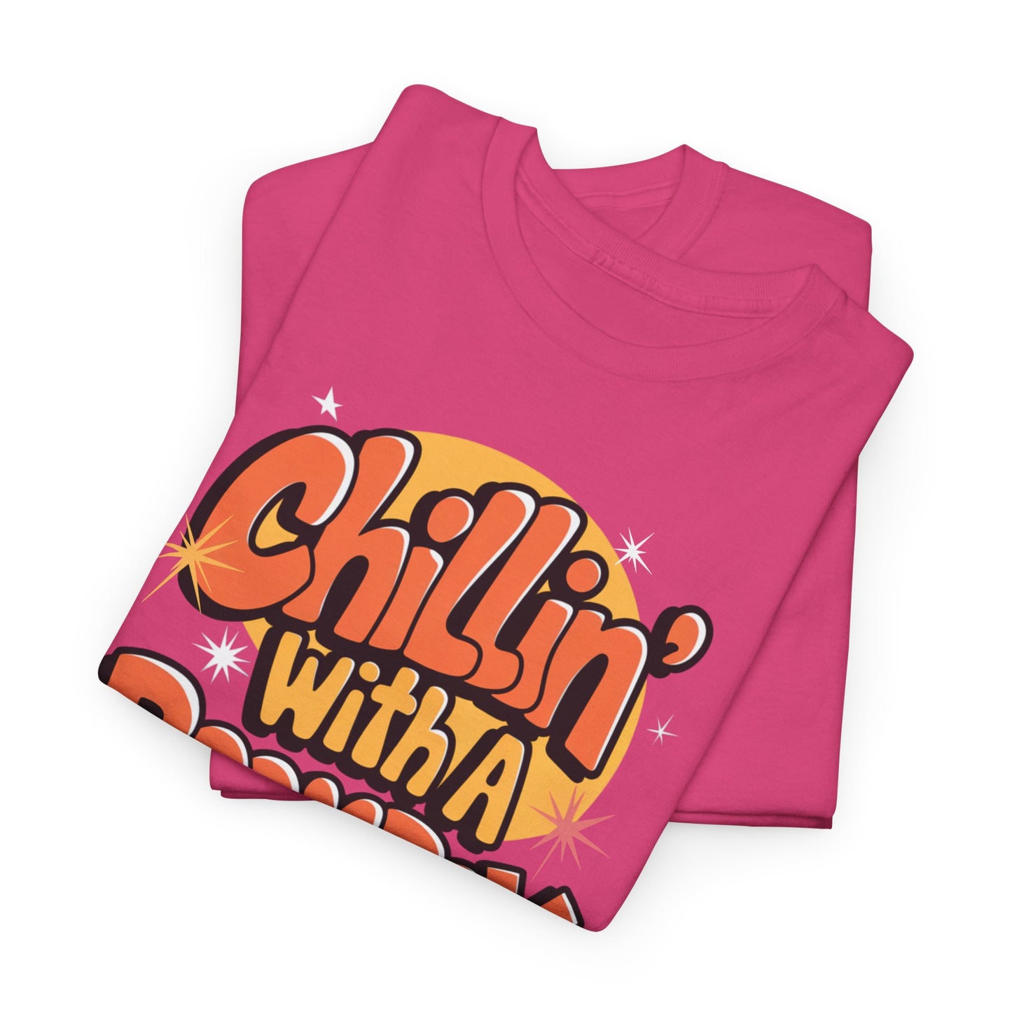 Chillin' With A Boombox Unisex Heavy Cotton Tee – Retro Vibe Music T-Shirt