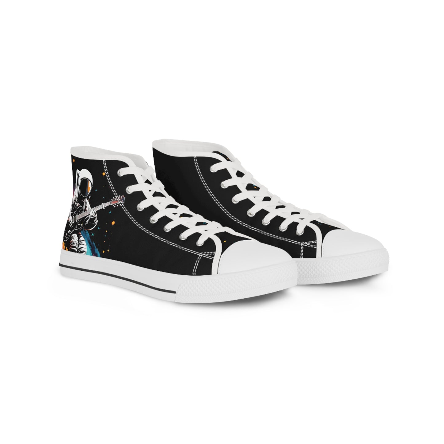 Astronaut Guitar Men's High Top Sneakers