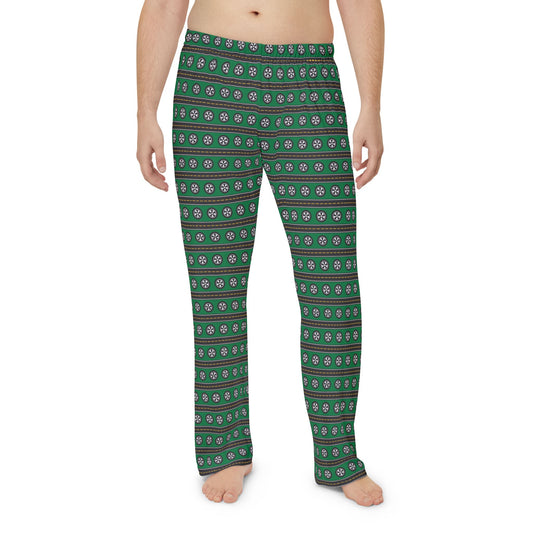 Green Roadability Sweater Pattern Men's Pajama Pants