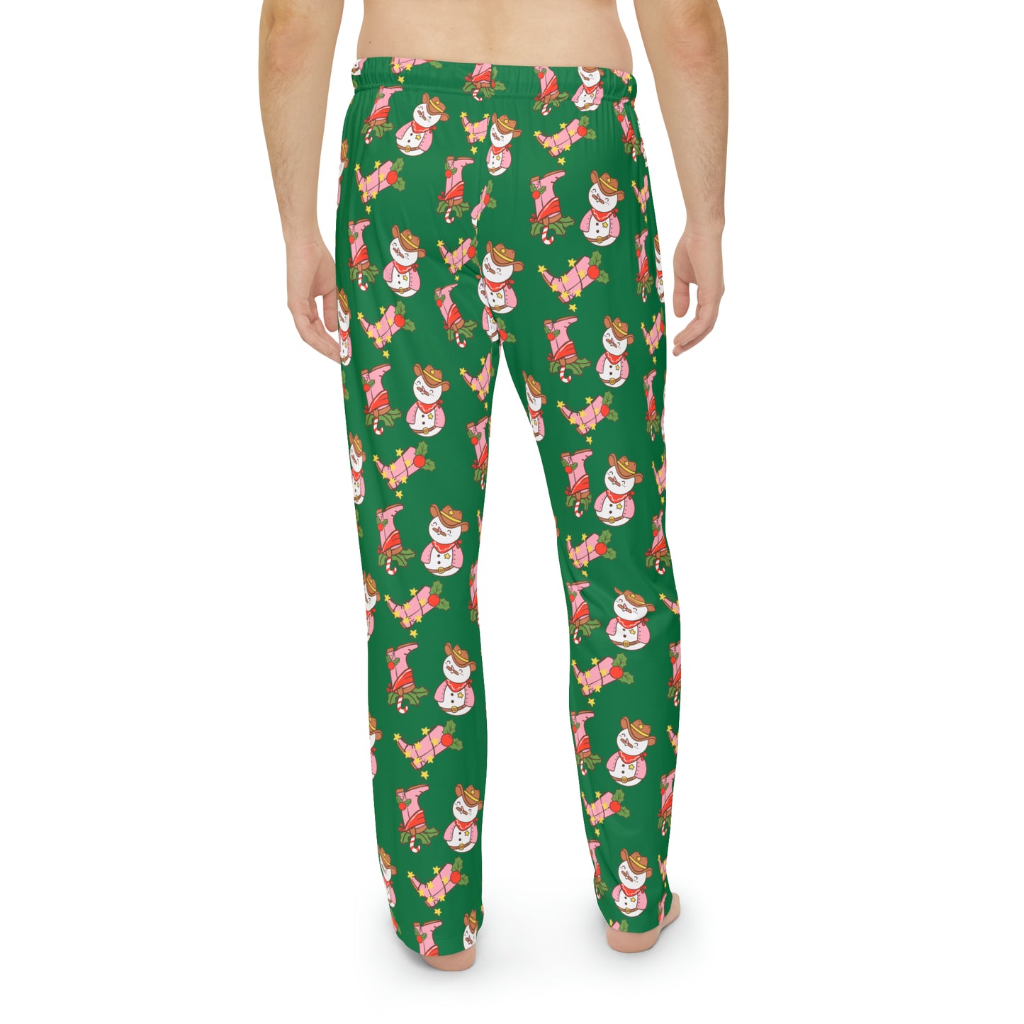 Cowboy Snowman Pajama Pants - Sleepwear - Winter - Men's Pajama Pants (AOP)