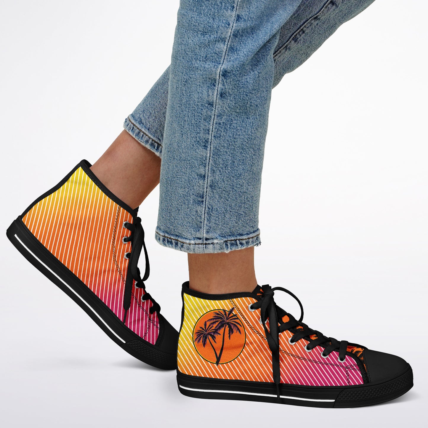 Sunset Synthwave - Urban Peak High Top Shoes - AOP