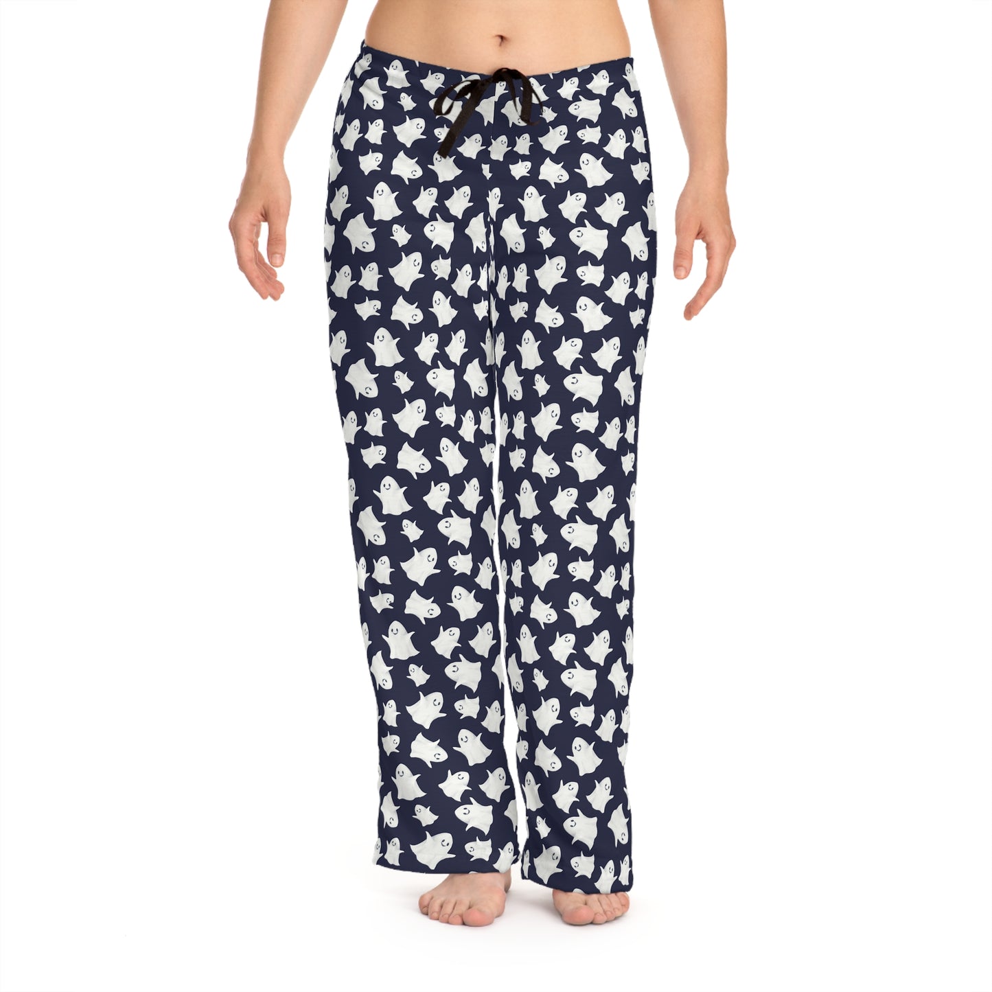 Navy Ghost Halloween PJs - Women's Pajama Pants (AOP)