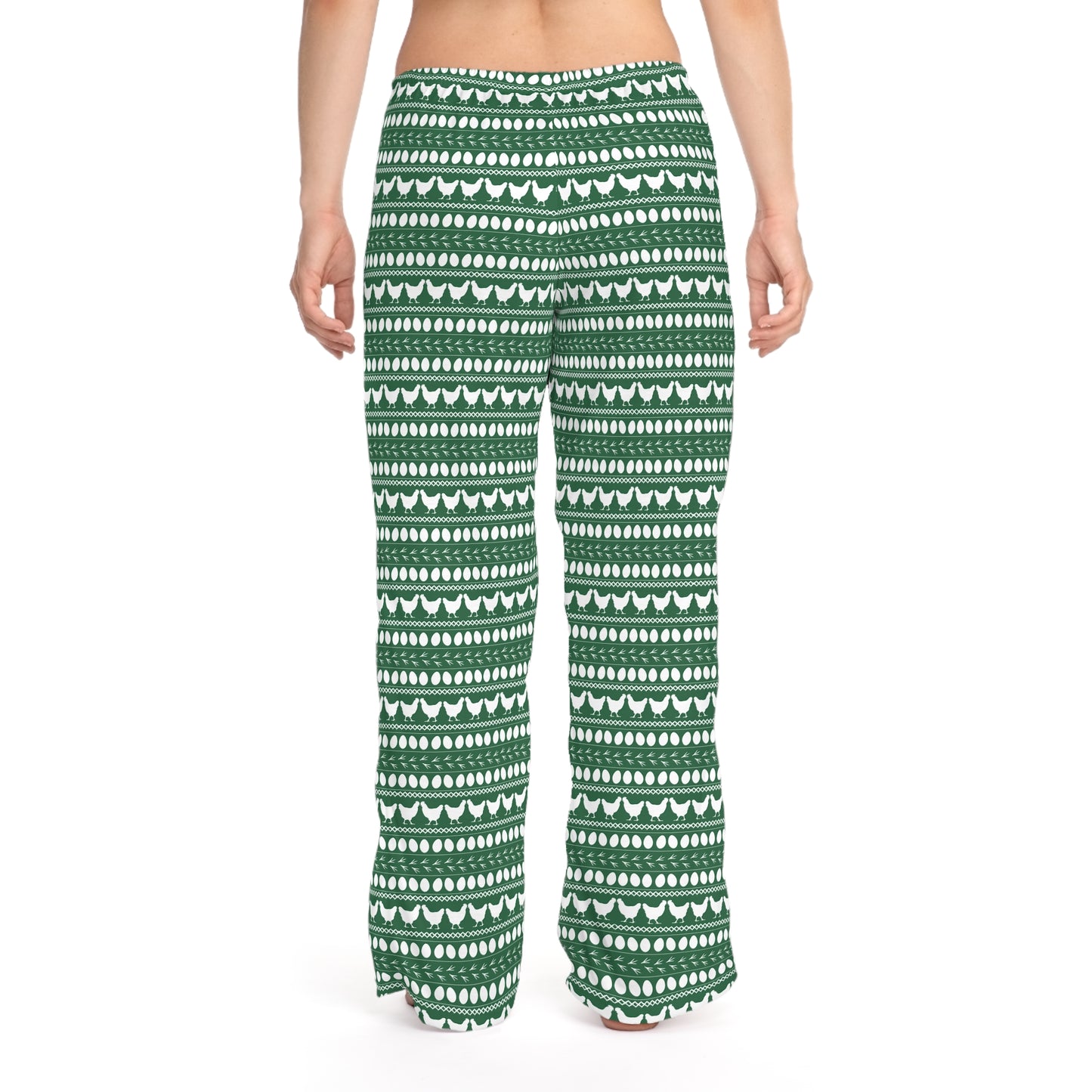 Chicken Christmas Sweater PJs - Women's Pajama Pants (AOP)