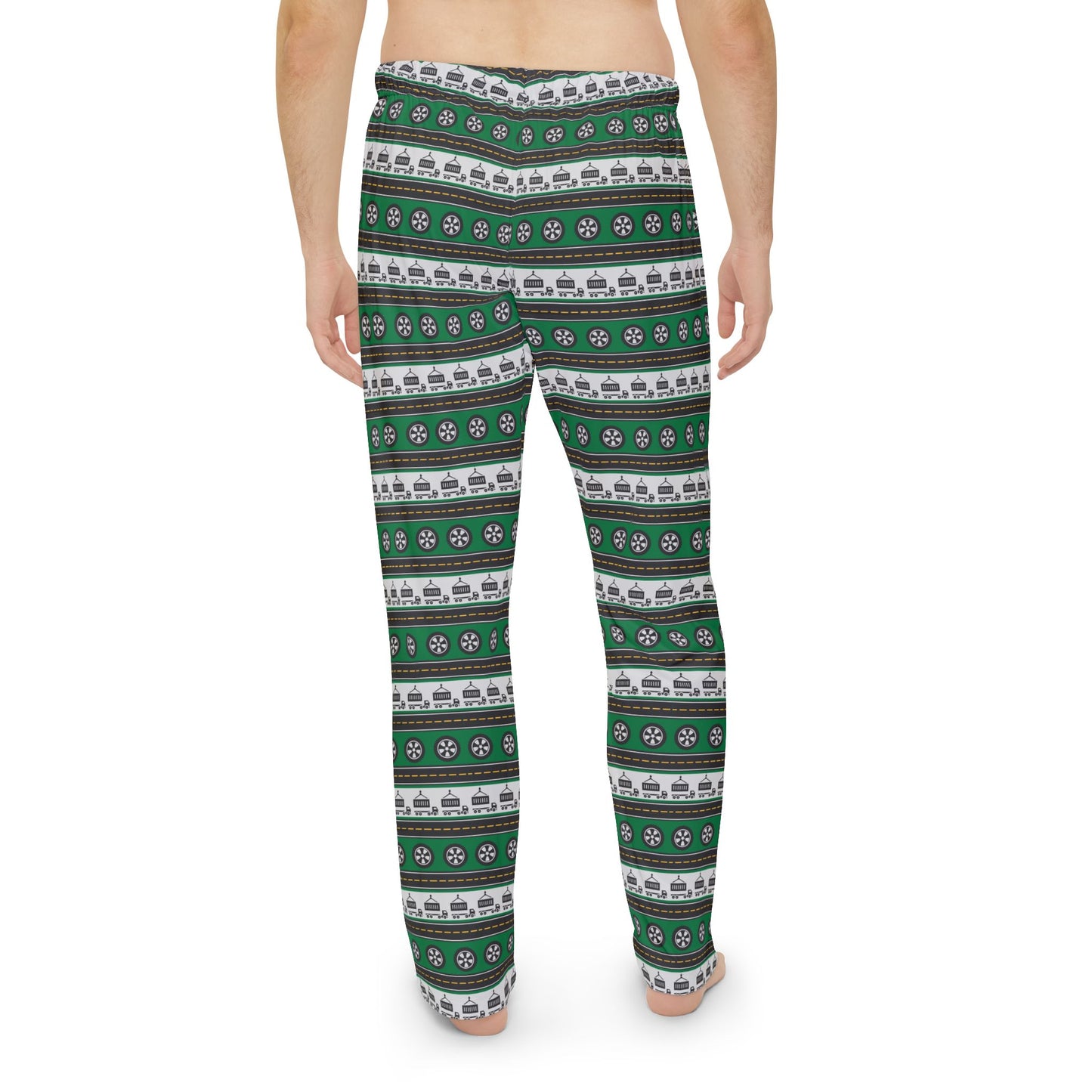 Green Roadability Sweater Pattern Men's Pajama Pants