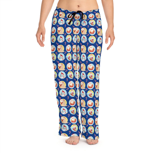 Beach Santa Christmas PJs - Women's Pajama Pants (AOP)