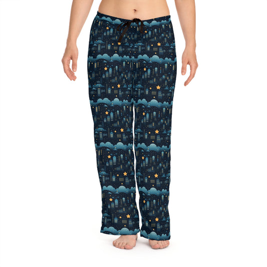 Dreamy City-Scape PJs - Women's Pajama Pants (AOP)