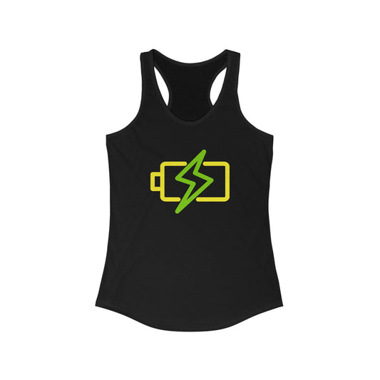 Battery Charging Women's Ideal Racerback Tank