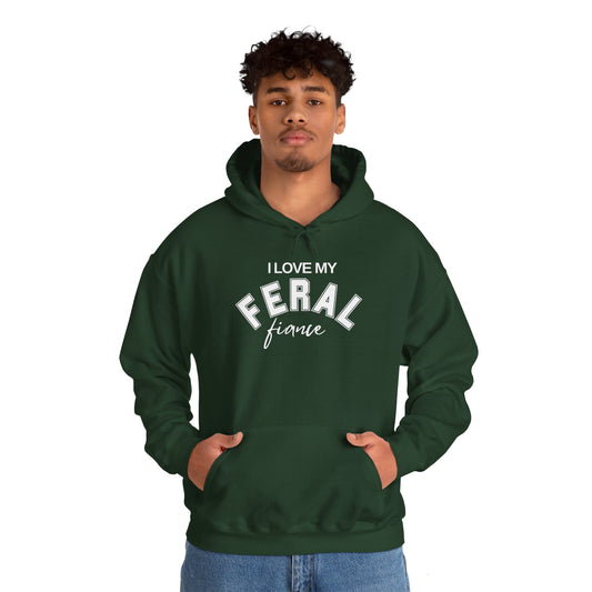 I Love My Feral Fiance Hoodie - Unisex Heavy Blend™ Hooded Sweatshirt