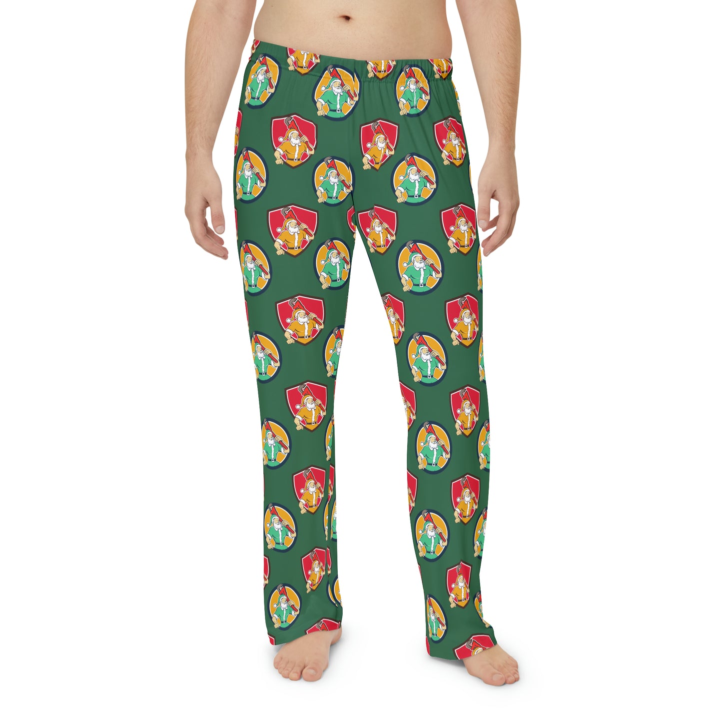 Handyman Santa Pajama Pants - Sleepwear - Winter - Men's Pajama Pants (AOP)