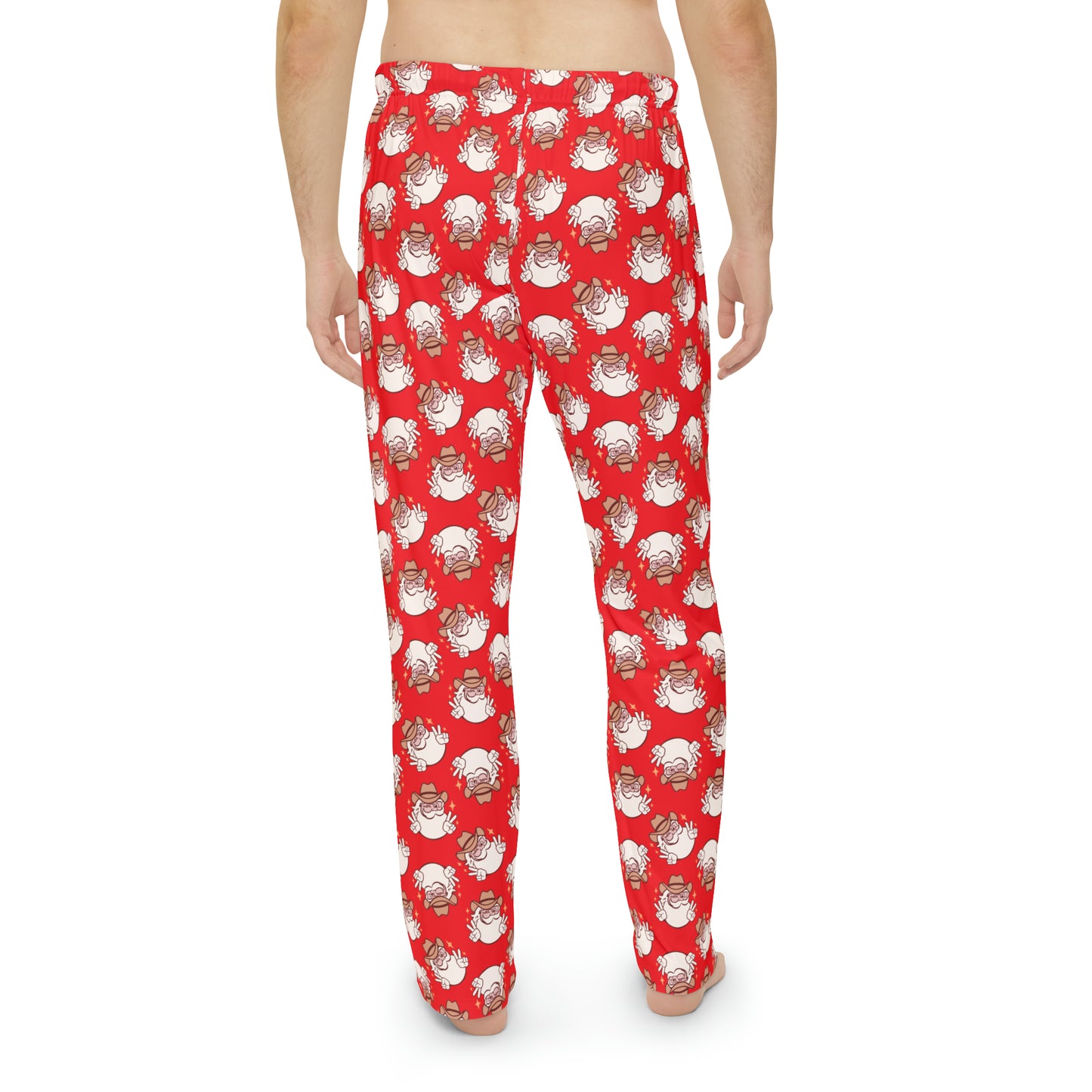 Cowboy Santa Pajama Pants - Sleepwear - Winter - Men's Pajama Pants (AOP)