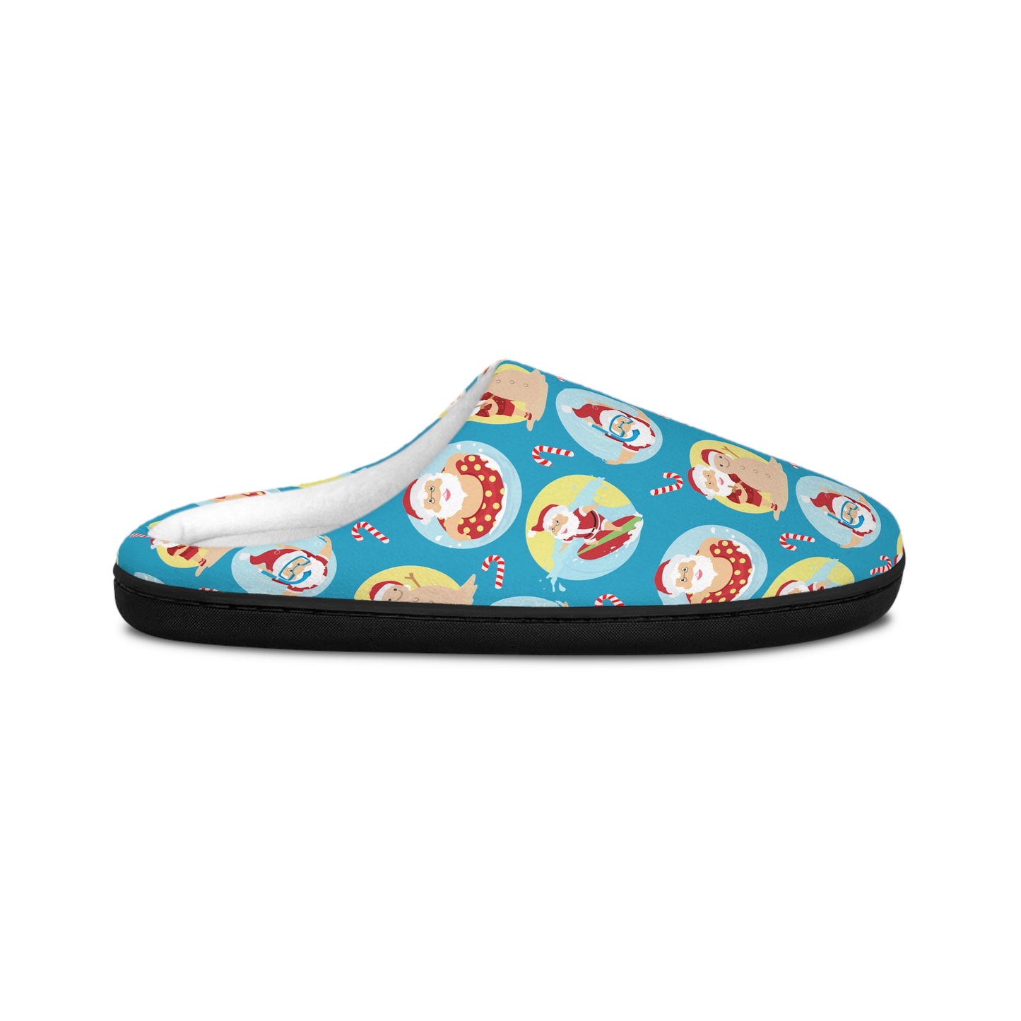 Beach Santa Christmas Women's Indoor Slippers