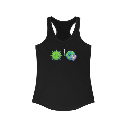 Earth vs Virus Women's Ideal Racerback Tank