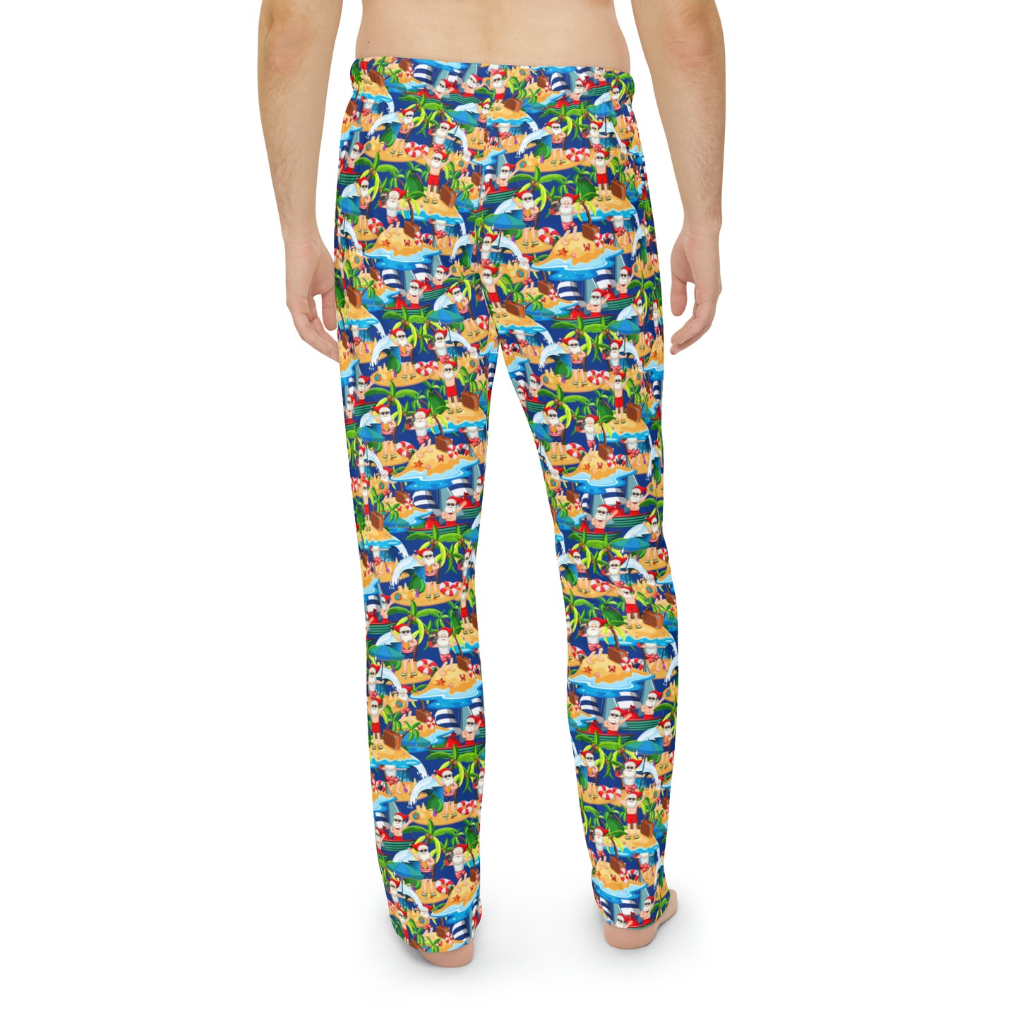 Beach Santa - Christmas PJs - Sleepwear - Winter - Men's Pajama Pants (AOP)