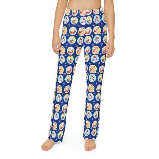 Beach Santa Christmas PJs - Sleepwear- Kids Pajama Pants (AOP)