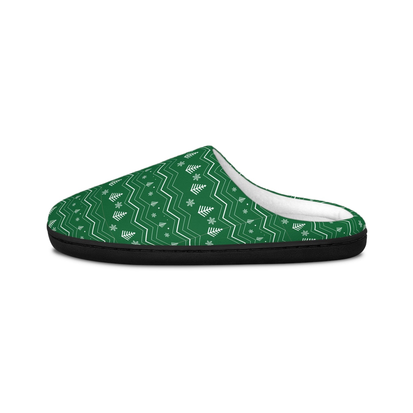 Green Christmas Sweater Pattern Women's Indoor Slippers