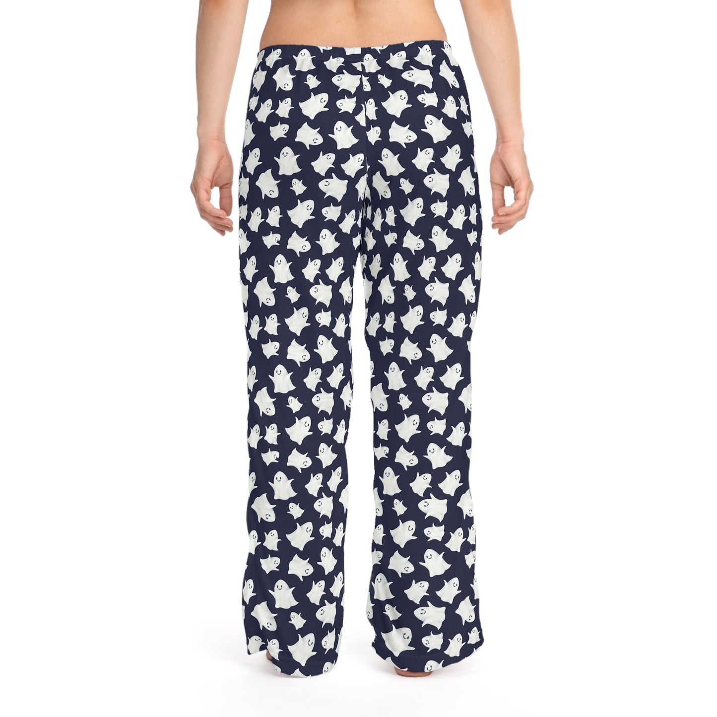 Navy Ghost Halloween PJs - Women's Pajama Pants (AOP)