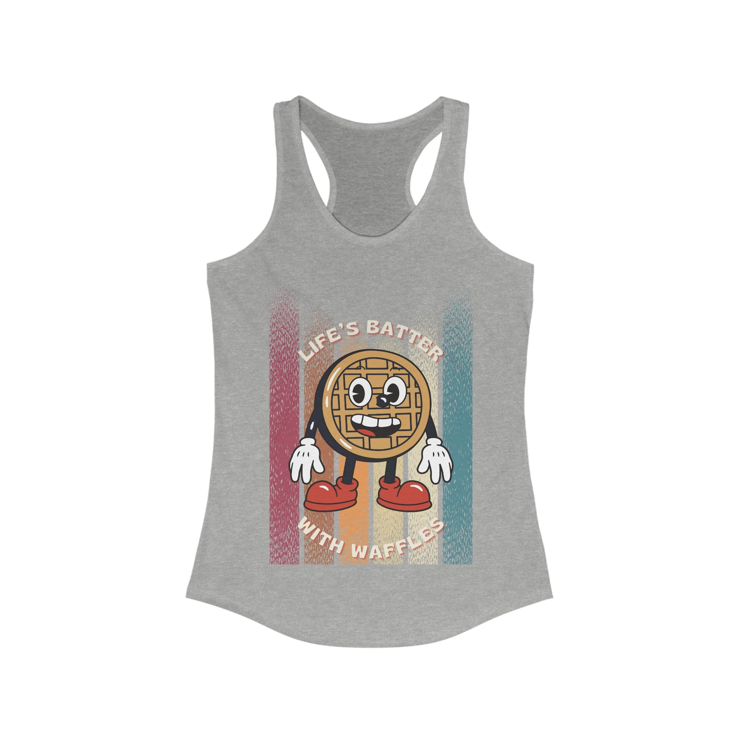 Life’s Batter With Waffles Shirt - Women's Ideal Racerback Tank