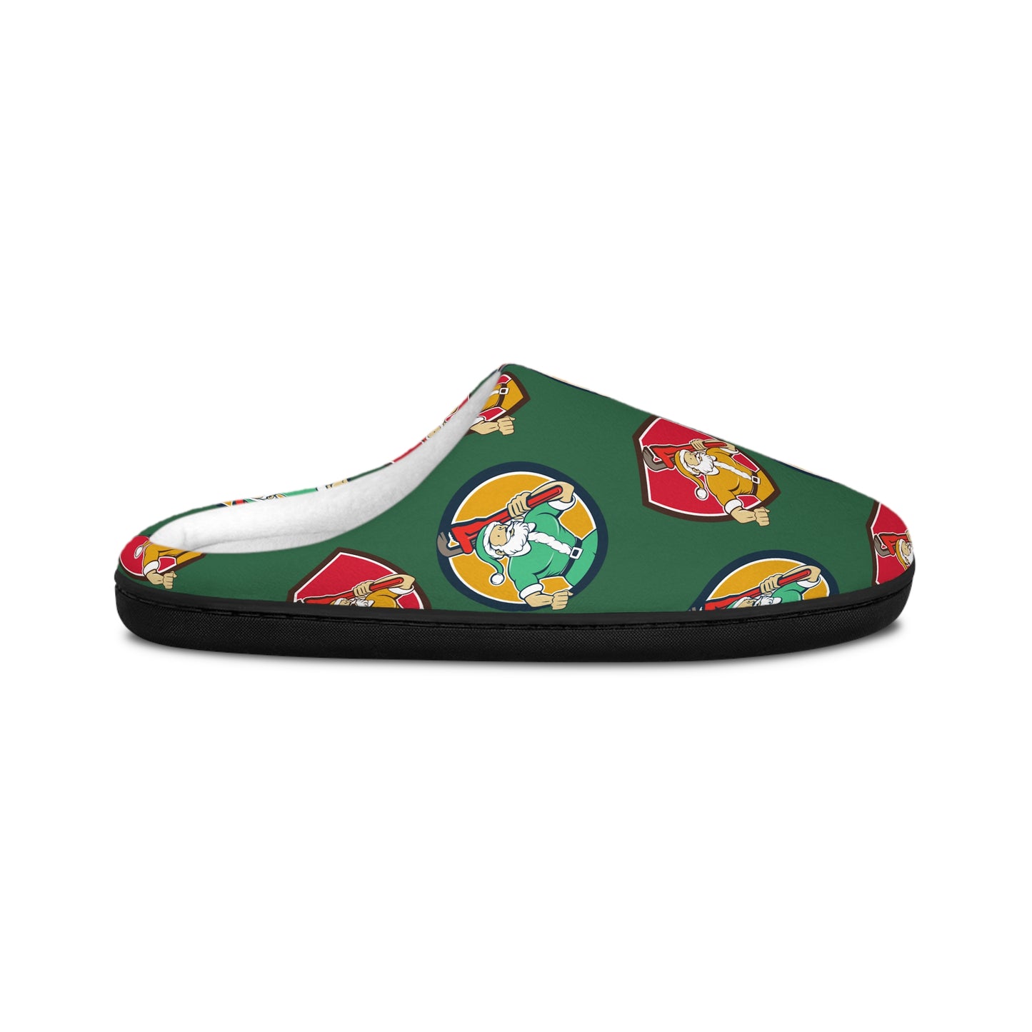 Mechanic Santa Christmas Men's Indoor Slippers