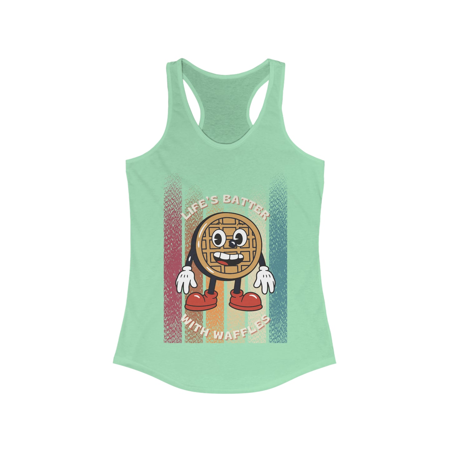 Life’s Batter With Waffles Shirt - Women's Ideal Racerback Tank