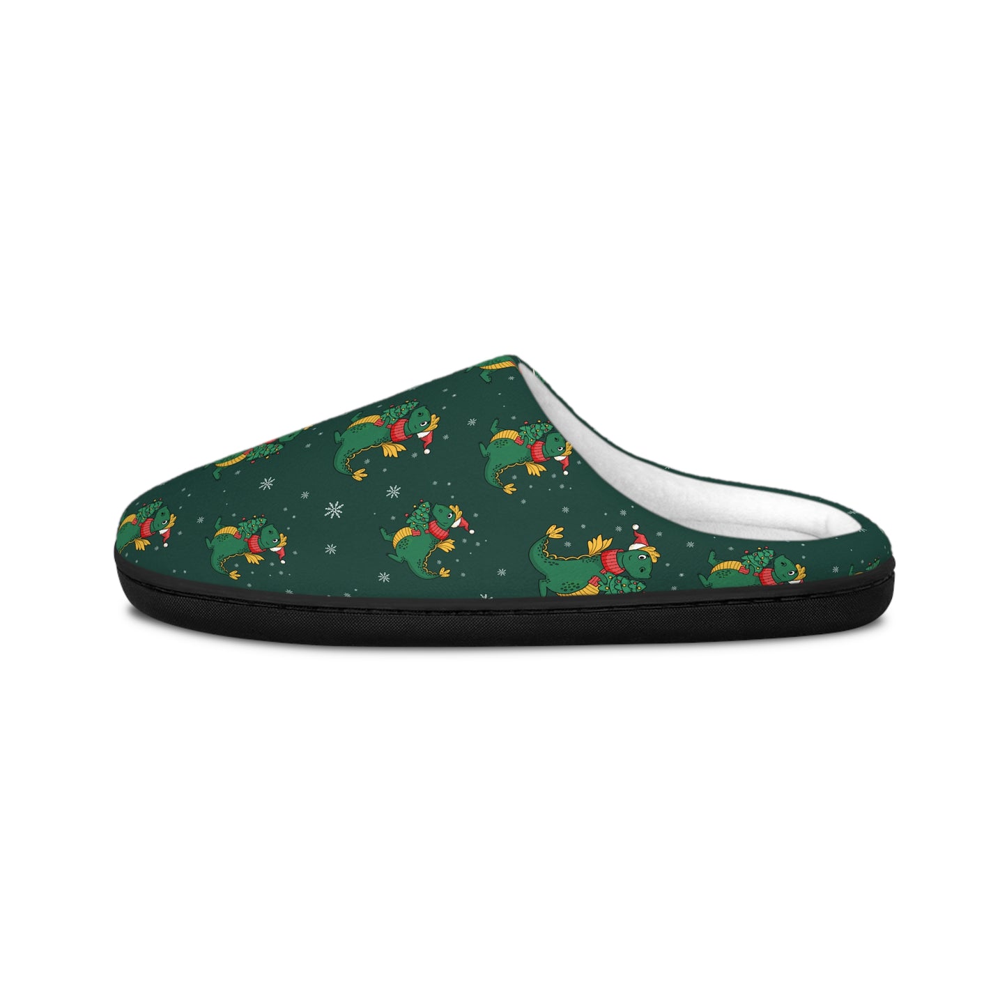 Merry Dinosaur Christmas Women's Indoor Slippers