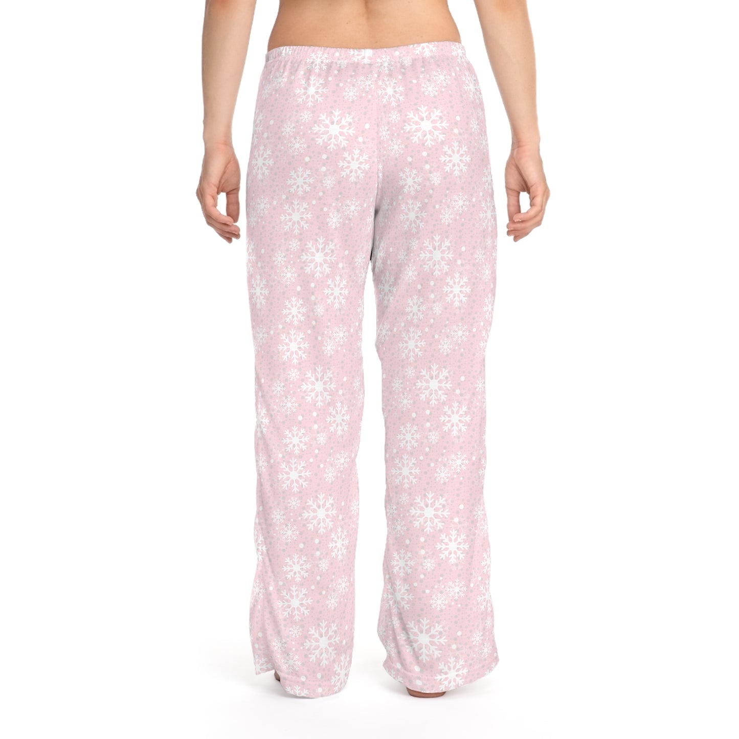 Pink Snowflakes - Christmas PJs - Women's Pajama Pants (AOP)