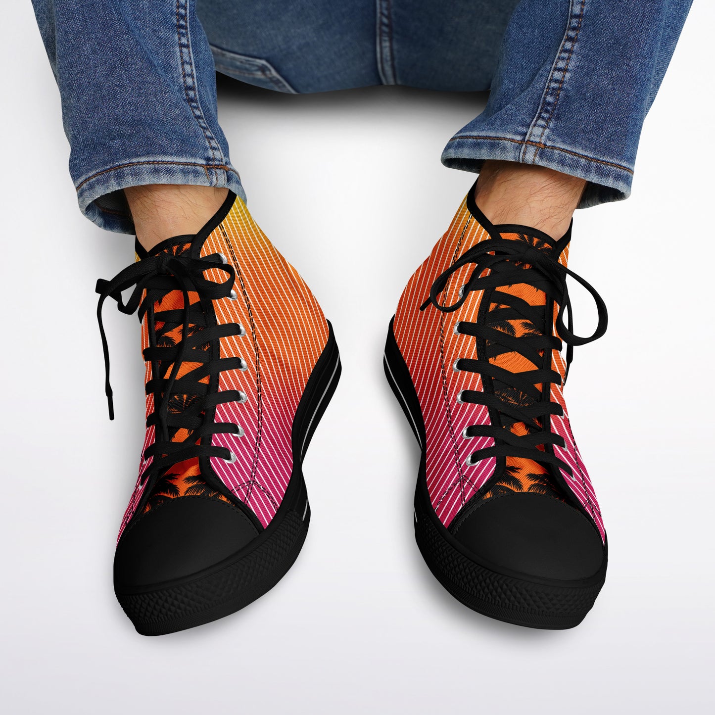 Sunset Synthwave - Urban Peak High Top Shoes - AOP