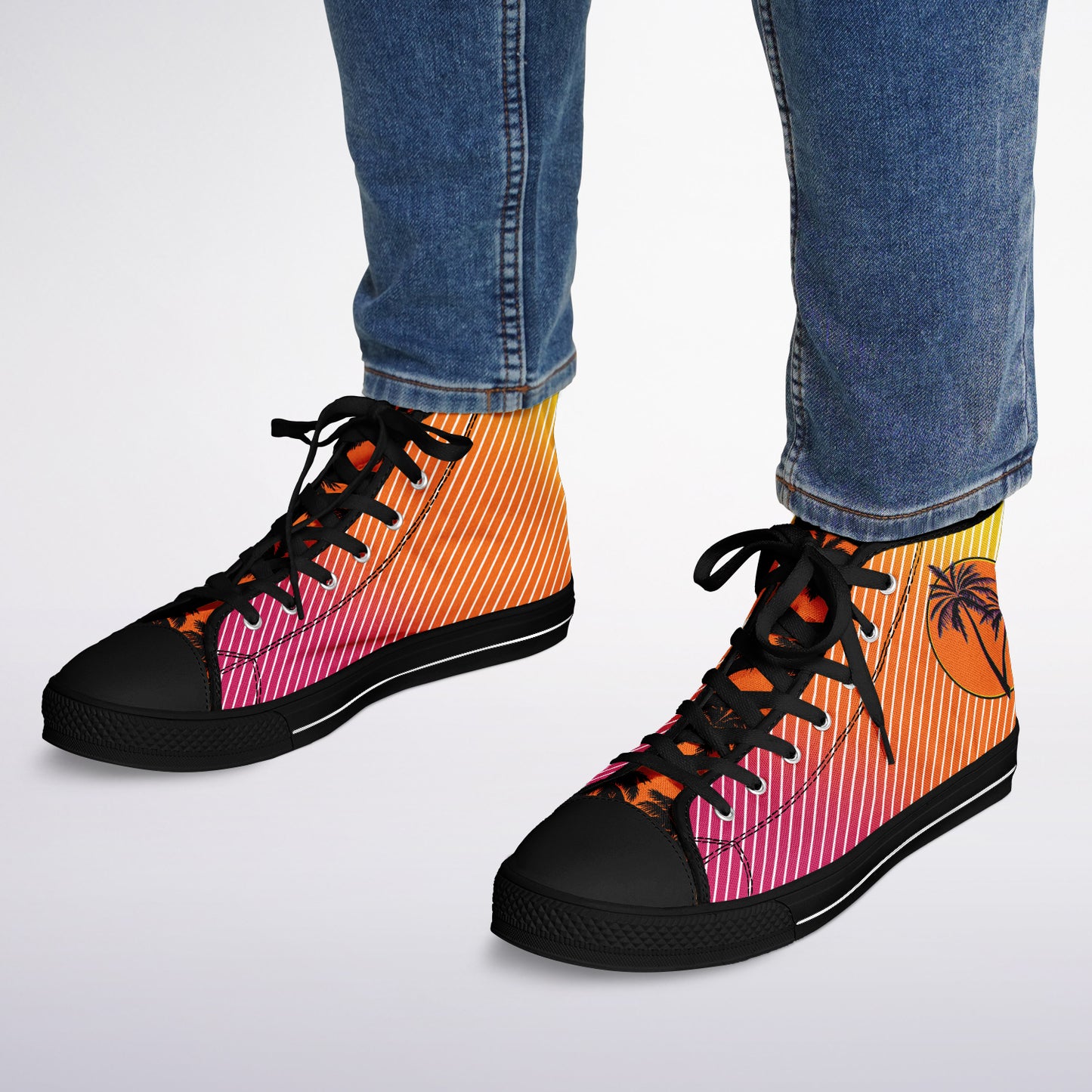 Sunset Synthwave - Urban Peak High Top Shoes - AOP