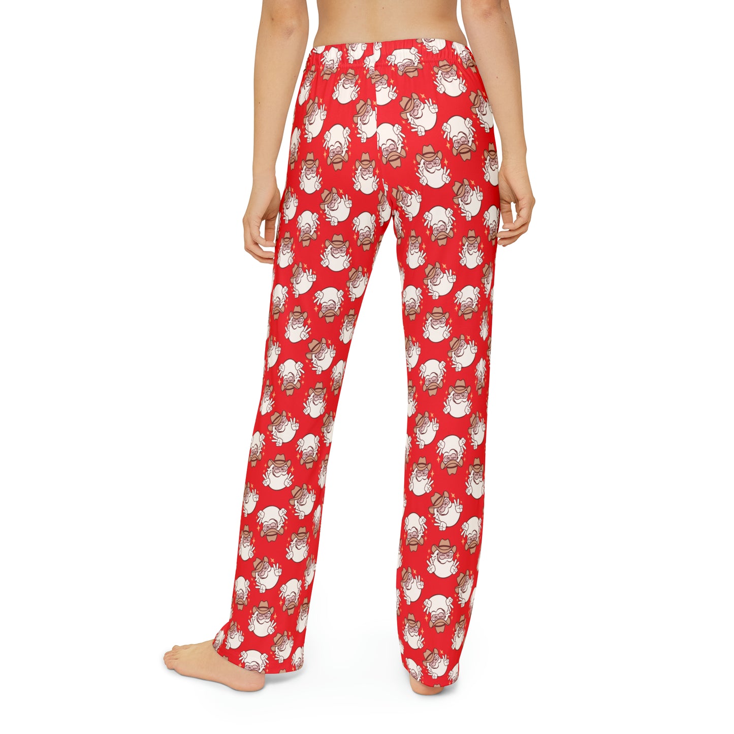 Cowboy Santa Pajama Pants PJs Sleepwear - Kids Pajama Pants (AOP)