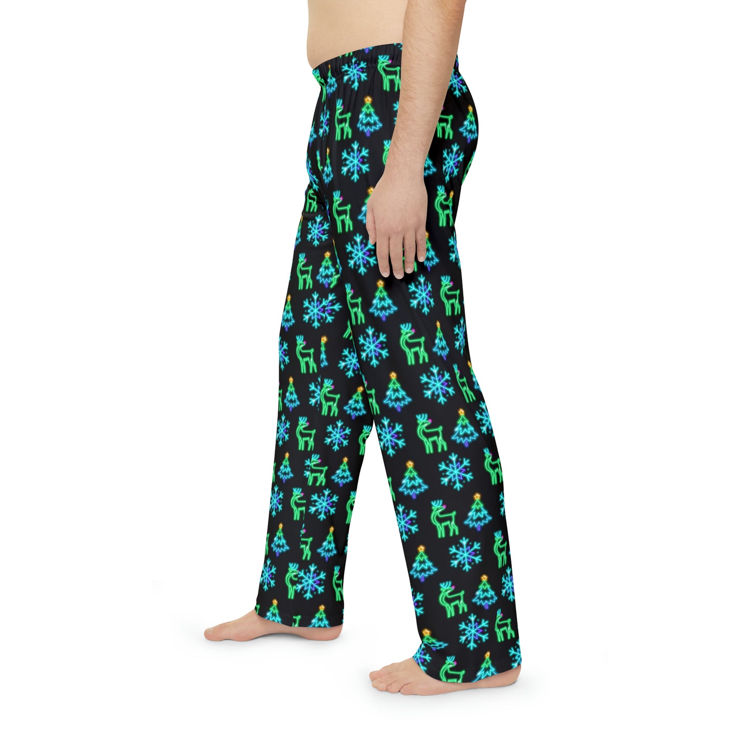 Neon Christmas PJs - Sleepwear- Men's Pajama Pants (AOP)