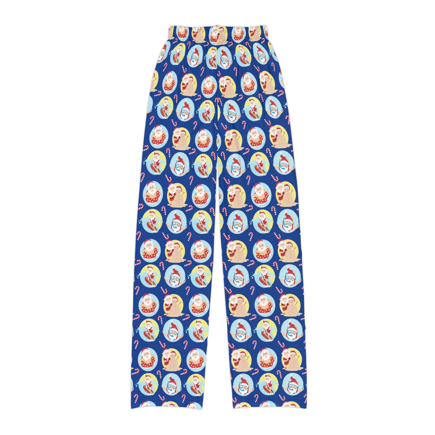 Beach Santa Christmas PJs - Sleepwear- Kids Pajama Pants (AOP)