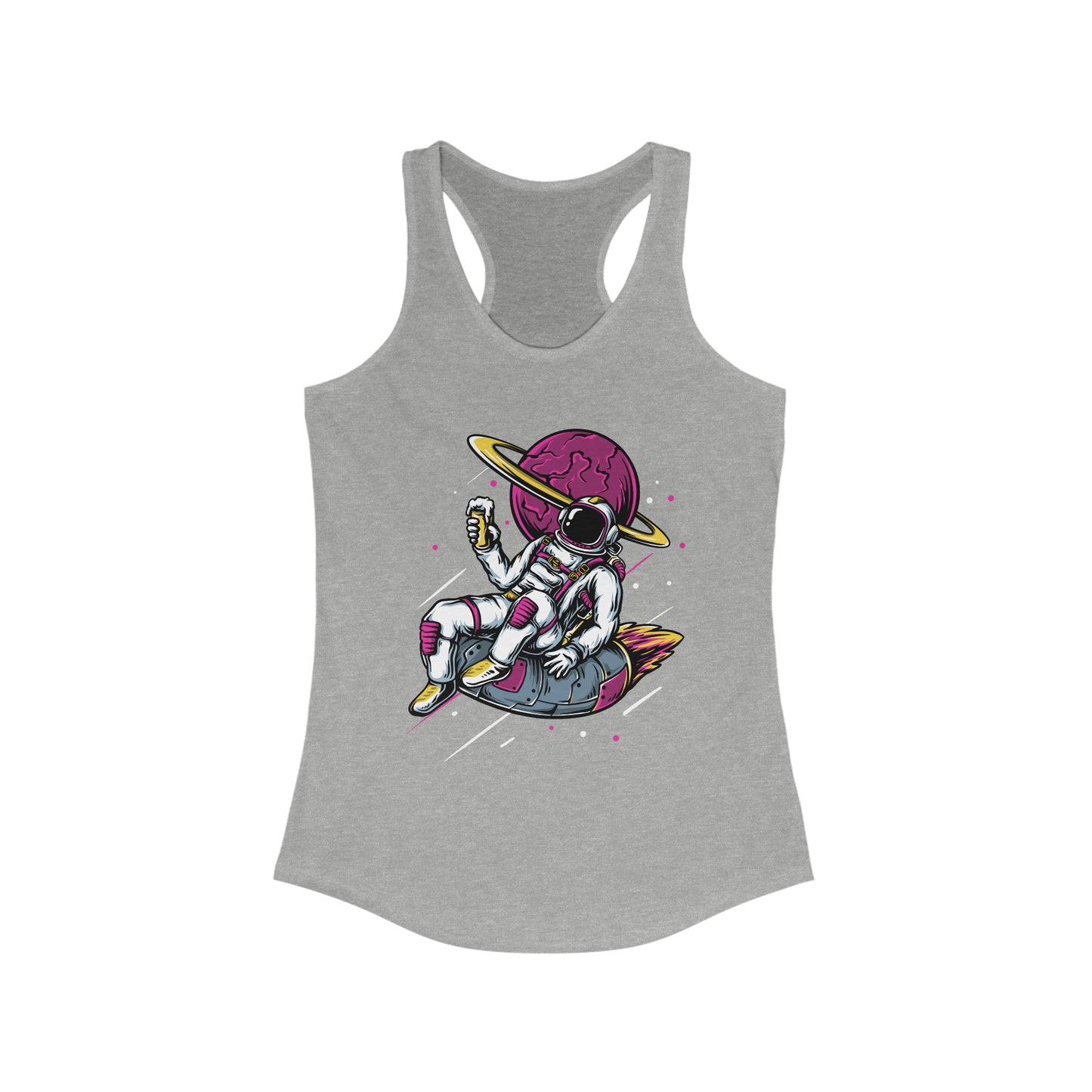 Partying Astronaut Shirt - Women's Ideal Racerback Tank