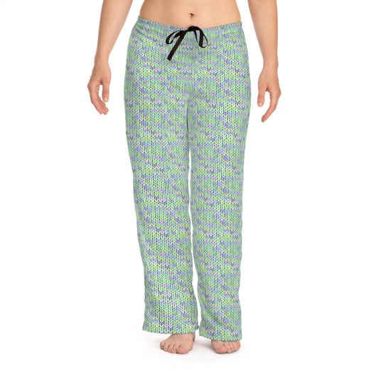 Faux Knit PJs - Women's Pajama Pants (AOP)