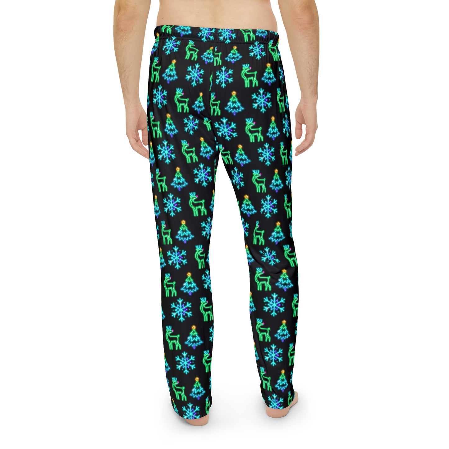 Neon Christmas PJs - Sleepwear- Men's Pajama Pants (AOP)