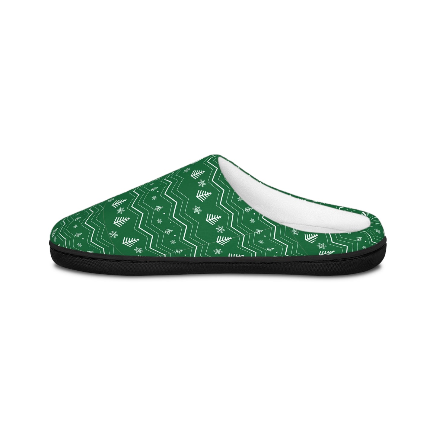 Green Christmas Sweater Pattern Women's Indoor Slippers