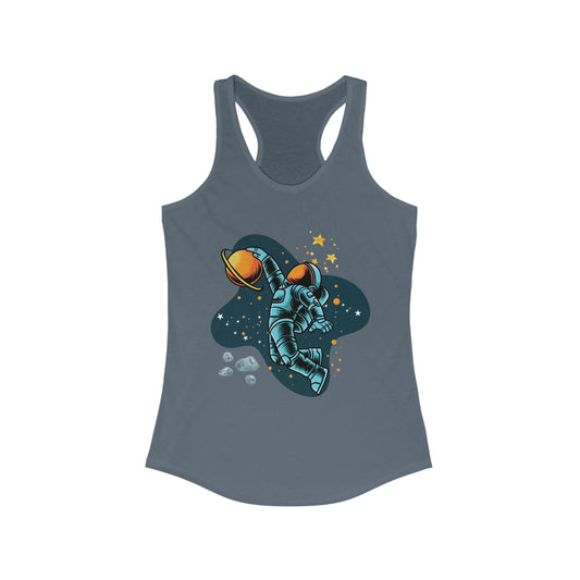 Dunking Astronaut Shirt - Women's Ideal Racerback Tank