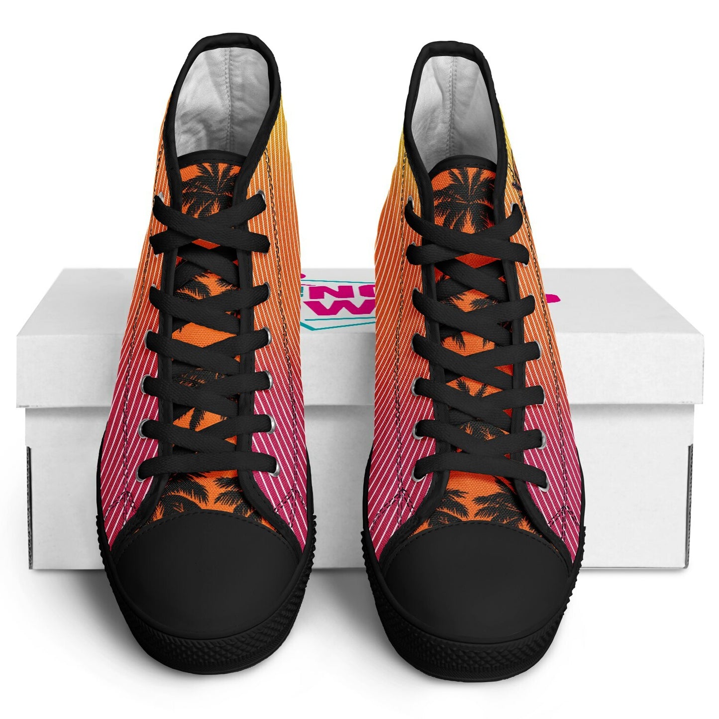 Sunset Synthwave - Urban Peak High Top Shoes - AOP