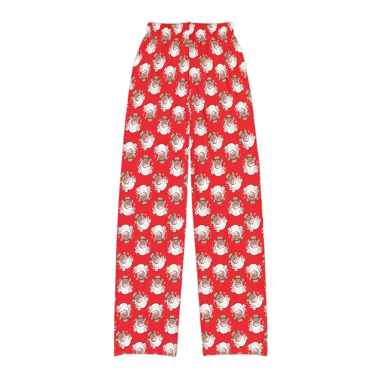 Cowboy Santa Pajama Pants PJs Sleepwear - Kids Pajama Pants (AOP)