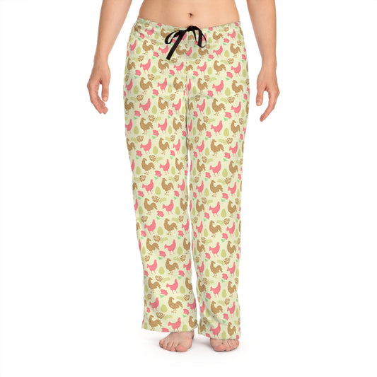 Pastel Chicken PJs - Women's Pajama Pants (AOP)