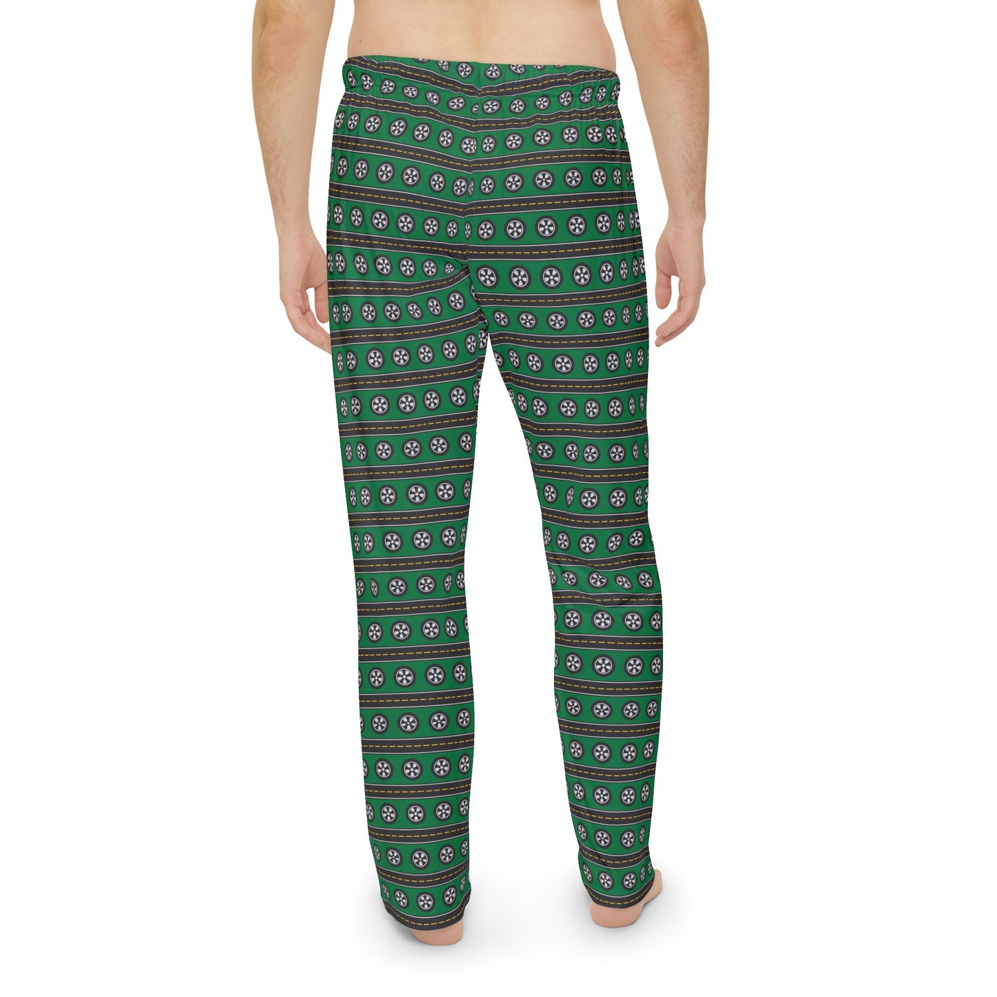 Green Roadability Sweater Pattern Men's Pajama Pants