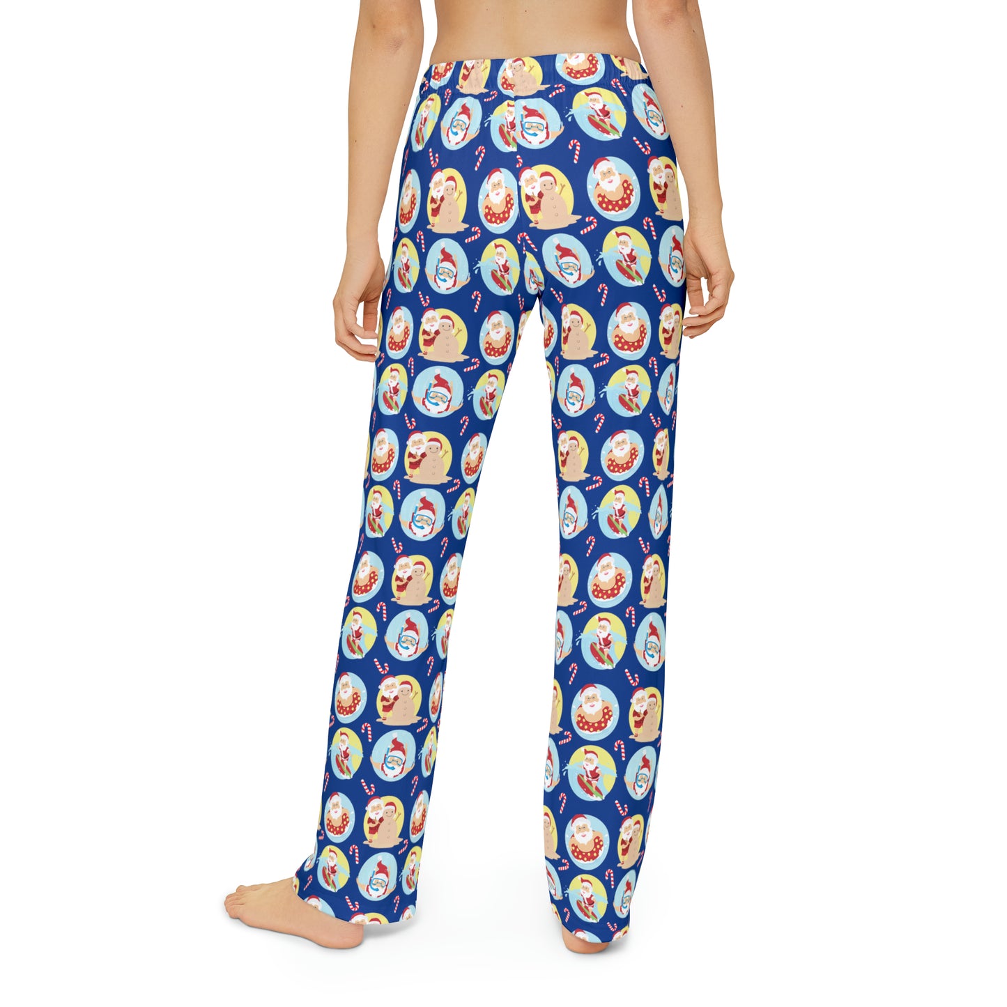 Beach Santa Christmas PJs - Sleepwear- Kids Pajama Pants (AOP)