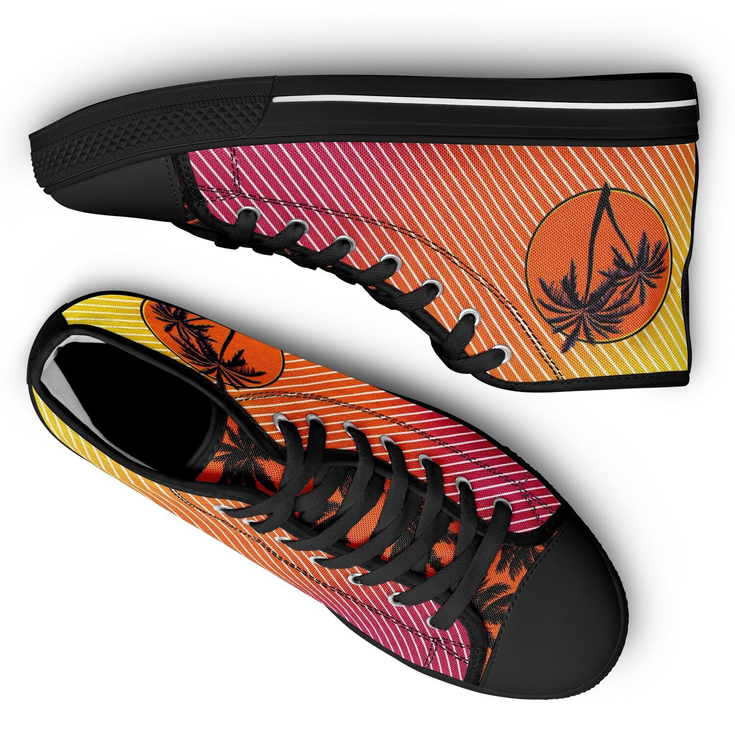 Sunset Synthwave - Urban Peak High Top Shoes - AOP