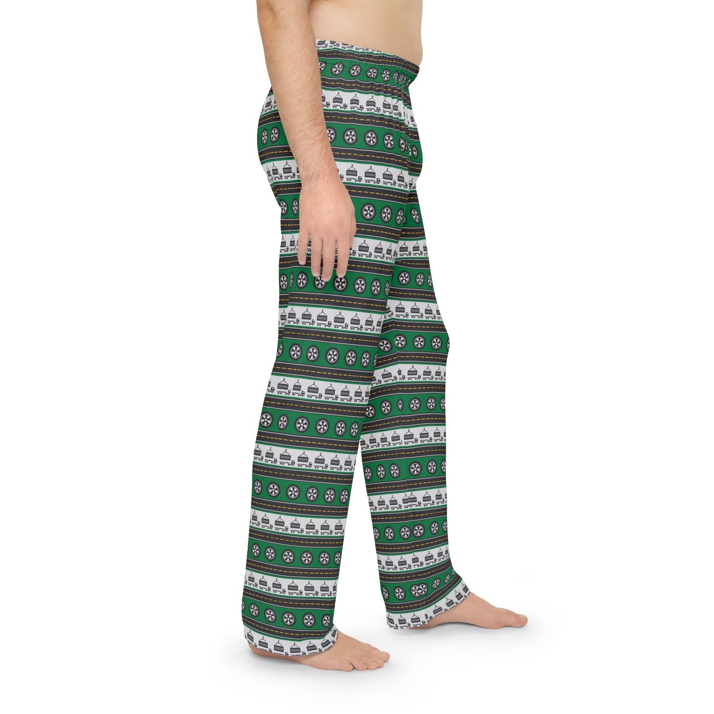 Green Roadability Sweater Pattern Men's Pajama Pants